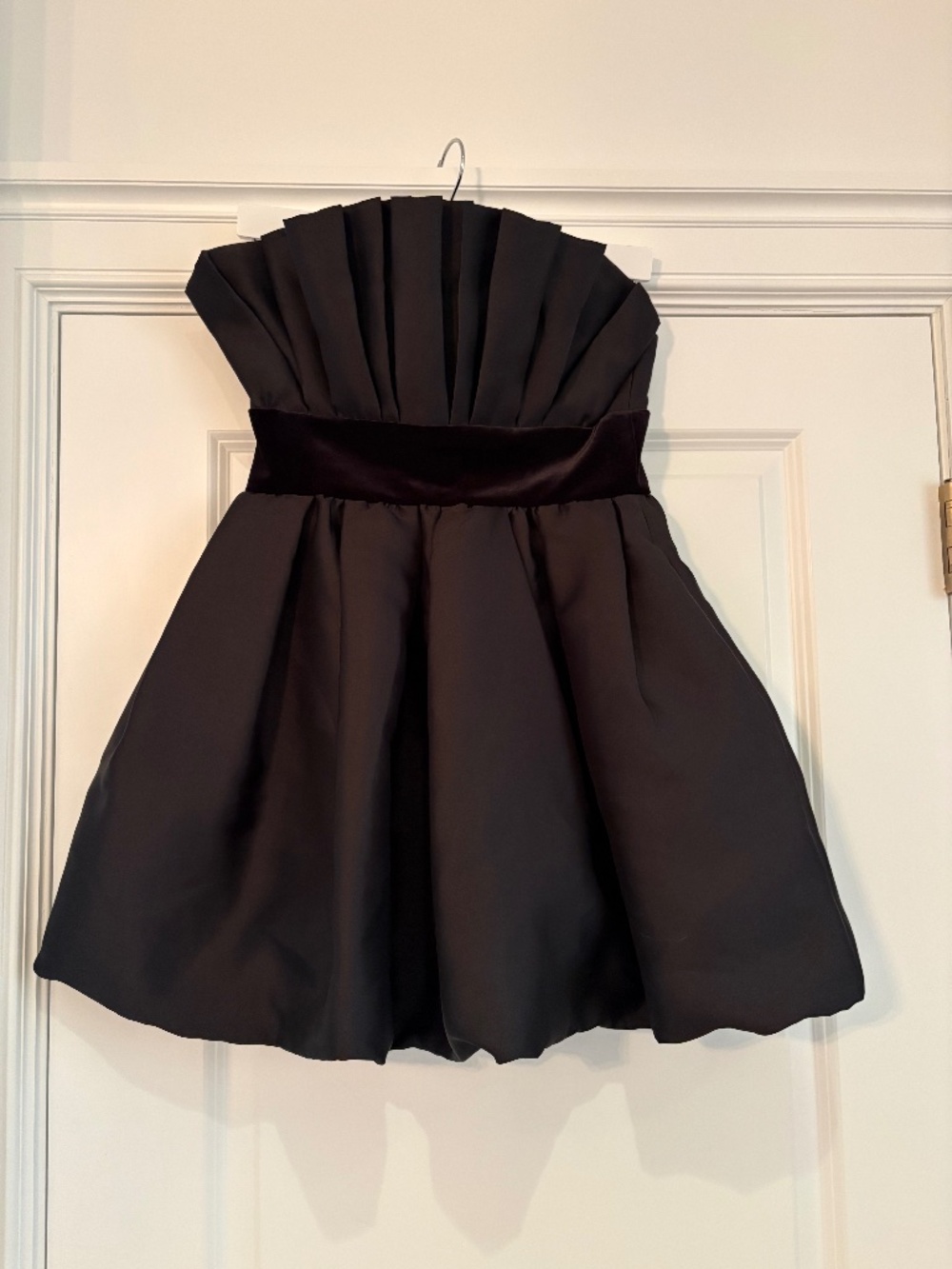 Strapless Bubble Hem Mini Dress